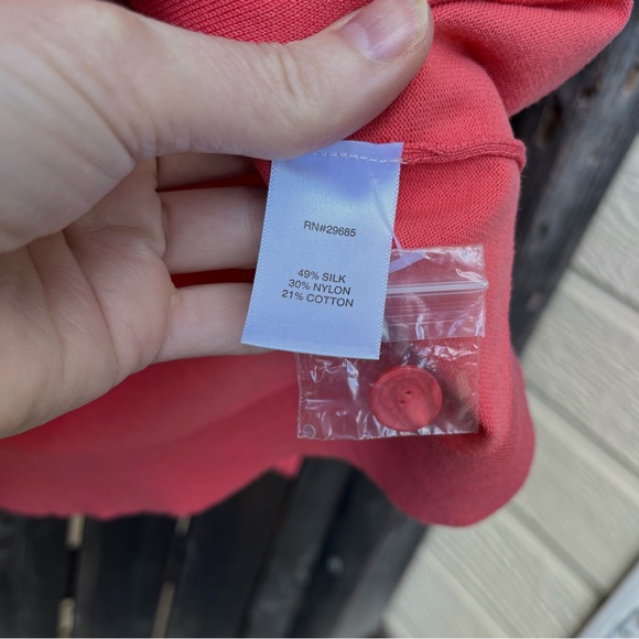 Pendleton Silk Blend Button Cardigan Sweater In Melon NWOT Sz L - Picture 4 of 10